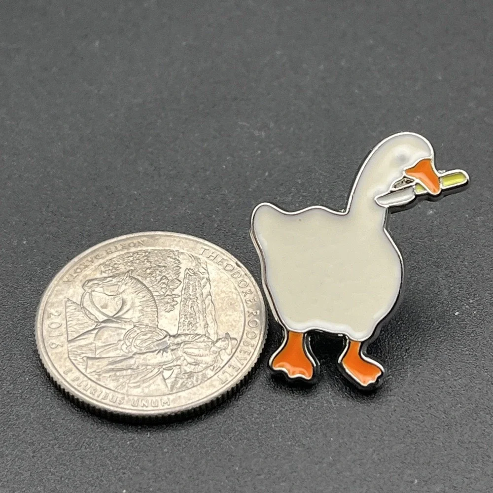 Untitled Goose Game Knife Cute Funny‎ Meme Lapel Hat Pin